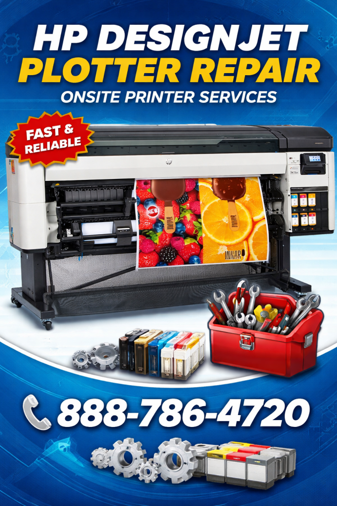 HP DesignJet Plotter T530 Repair Orange County,Ca
